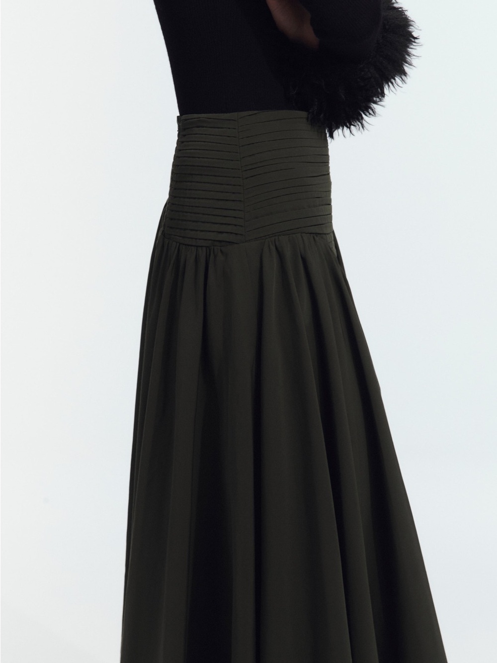 AJE RENATA MIDI SKIRT - Dark Olive 2026FW - Picture 5 of 6